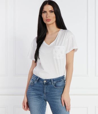 Bluzka damska wiosenna casual Liu Jo ze sklepu: Gomez Fashion Store w kategorii: Bluzki damskie - zdjęcie 874714-BD9-10338_LJ242W000047Q59