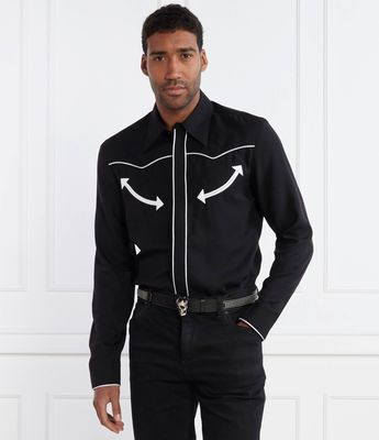 Koszula męska casual BALMAIN ze sklepu: Gomez Fashion Store w kategorii: Koszule męskie - zdjęcie 874714-BD9-10338_BA241M000009015
