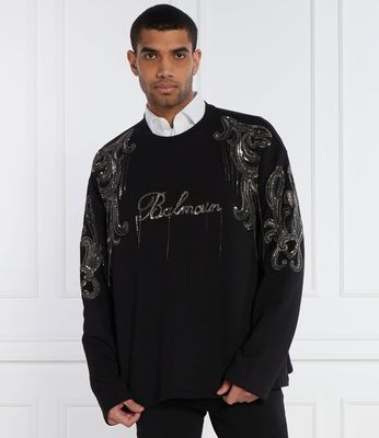 Bluza męska w stylu młodzieżowym BALMAIN ze sklepu: Gomez Fashion Store w kategorii: Bluzy męskie - zdjęcie 874714-BD9-10338_BA241M000012071
