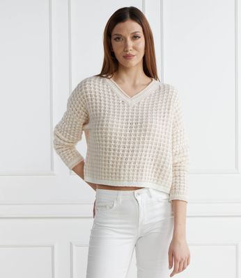 Sweter damski casualowy Marc Cain ze sklepu: Gomez Fashion Store w kategorii: Swetry damskie - zdjęcie 874714-BD9-10338_CR241W000024182