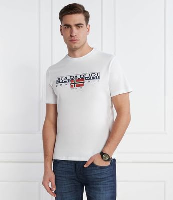 Napapijri - T-shirt męski ze sklepu: Gomez Fashion Store w kategorii: T-shirty męskie - zdjęcie 874714-BD9-10338_NA242M000028002