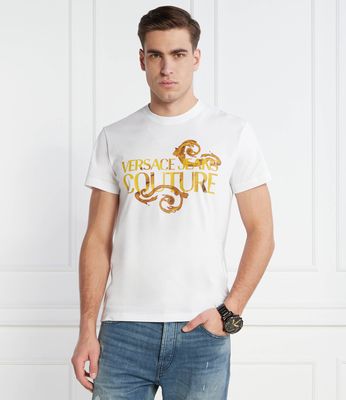 Versace Jeans Couture - T-shirt męski młodzieżowy ze sklepu: Gomez Fashion Store w kategorii: T-shirty męskie - zdjęcie 874714-BD9-10338_VR242M000021A10