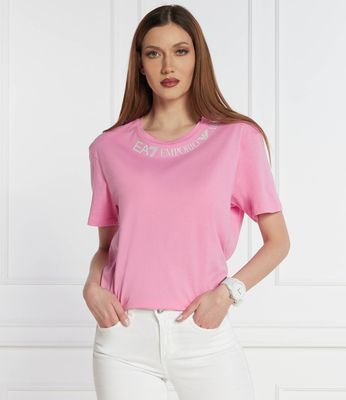 Bluzka damska casual EA7 ze sklepu: Gomez Fashion Store w kategorii: Bluzki damskie - zdjęcie 874714-BD9-10338_E7242W000058C42