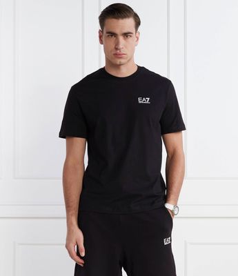 T-shirt męski wiosenny casual EA7 ze sklepu: Gomez Fashion Store w kategorii: T-shirty męskie - zdjęcie 874714-BD9-10338_E7242M000013012