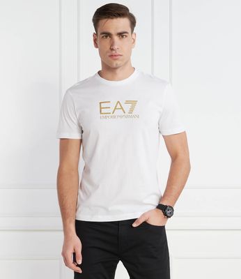 T-shirt męski w stylu młodzieżowym EA7 ze sklepu: Gomez Fashion Store w kategorii: T-shirty męskie - zdjęcie 874714-BD9-10338_E7242M000052100