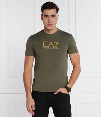 T-shirt męski na wiosnę EA7 ze sklepu: Gomez Fashion Store w kategorii: T-shirty męskie - zdjęcie 874714-BD9-10338_E7242M000052C36