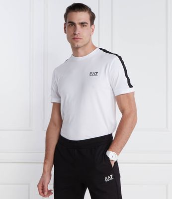 T-shirt męski casual EA7 ze sklepu: Gomez Fashion Store w kategorii: T-shirty męskie - zdjęcie 874714-BD9-10338_E7242M000058100