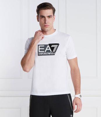 T-shirt męski w stylu młodzieżowym EA7 ze sklepu: Gomez Fashion Store w kategorii: T-shirty męskie - zdjęcie 874714-BD9-10338_E7242M000065100