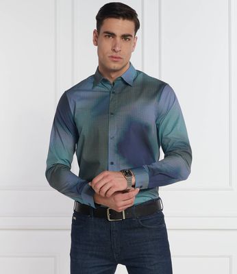 Koszula męska z kołnierzykiem button down Armani Exchange ze sklepu: Gomez Fashion Store w kategorii: Koszule męskie - zdjęcie 874714-BD9-10338_AX242M000095G10