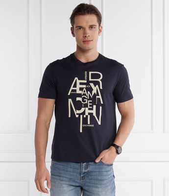 T-shirt męski na wiosnę Armani Exchange ze sklepu: Gomez Fashion Store w kategorii: T-shirty męskie - zdjęcie 874714-BD9-10338_AX242M000136G43