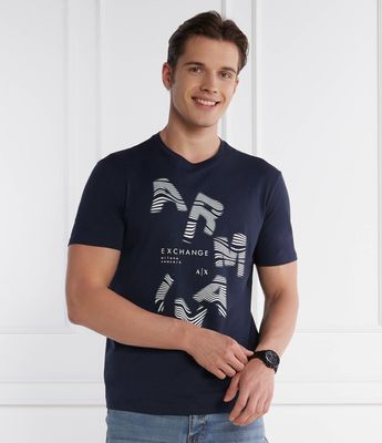 Armani Exchange - T-shirt męski młodzieżowy na wiosnę ze sklepu: Gomez Fashion Store w kategorii: T-shirty męskie - zdjęcie 874714-BD9-10338_AX242M000144B02
