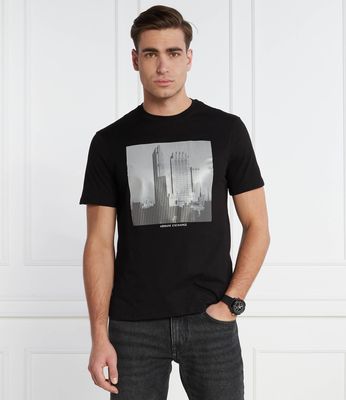 Armani Exchange - T-shirt męski na wiosnę ze sklepu: Gomez Fashion Store w kategorii: T-shirty męskie - zdjęcie 874714-BD9-10338_AX242M000159102