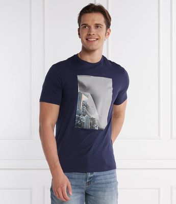 Armani Exchange - T-shirt męski na wiosnę ze sklepu: Gomez Fashion Store w kategorii: T-shirty męskie - zdjęcie 874714-BD9-10338_AX242M000171G17