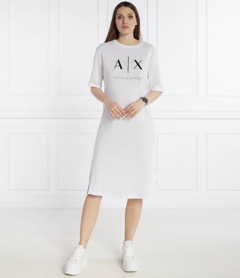 Sukienka prosta Armani Exchange ze sklepu: Gomez Fashion Store w kategorii: Sukienki - zdjęcie 874714-BD9-10338_AX242W000041101