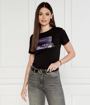 Bluzka damska w stylu młodzieżowym Armani Exchange ze sklepu: Gomez Fashion Store w kategorii: Bluzki damskie - zdjęcie 874714-BD9-10338_AX242W000091102