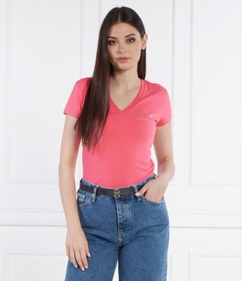 Bluzka damska wiosenna casual Armani Exchange ze sklepu: Gomez Fashion Store w kategorii: Bluzki damskie - zdjęcie 874714-BD9-10338_AX242W000094G46