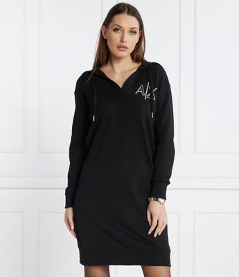 Sukienka na jesień casual Armani Exchange ze sklepu: Gomez Fashion Store w kategorii: Sukienki - zdjęcie 874714-BD9-10338_AX242W000105102