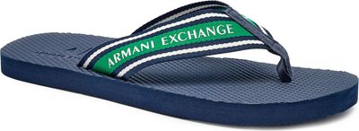 Klapki męskie na lato Armani Exchange ze sklepu: Gomez Fashion Store w kategorii: Klapki męskie - zdjęcie 874714-BD9-10338_AX242M000190F69
