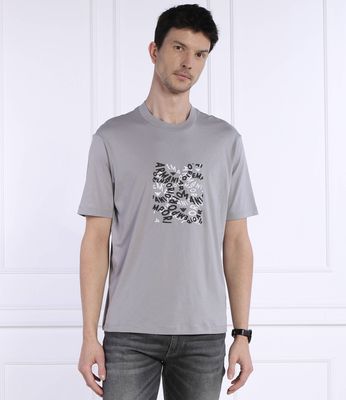 T-shirt męski w stylu młodzieżowym wiosenny Emporio Armani ze sklepu: Gomez Fashion Store w kategorii: T-shirty męskie - zdjęcie 874714-BD9-10338_EA242M000084M40