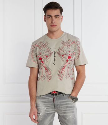 T-shirt męski młodzieżowy Iceberg ze sklepu: Gomez Fashion Store w kategorii: T-shirty męskie - zdjęcie 874714-BD9-10338_II242M000015816