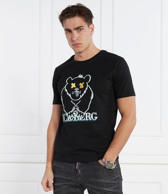 T-shirt męski w stylu młodzieżowym Iceberg ze sklepu: Gomez Fashion Store w kategorii: T-shirty męskie - zdjęcie 874714-BD9-10338_II242M000022900
