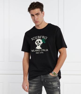 Iceberg - T-shirt męski na wiosnę ze sklepu: Gomez Fashion Store w kategorii: T-shirty męskie - zdjęcie 874714-BD9-10338_II242M000026900