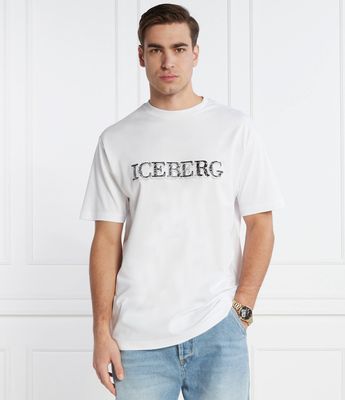 T-shirt męski w stylu młodzieżowym Iceberg ze sklepu: Gomez Fashion Store w kategorii: T-shirty męskie - zdjęcie 874714-BD9-10338_II242M000033101