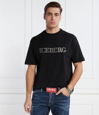T-shirt męski w stylu młodzieżowym Iceberg ze sklepu: Gomez Fashion Store w kategorii: T-shirty męskie - zdjęcie 874714-BD9-10338_II242M000033900