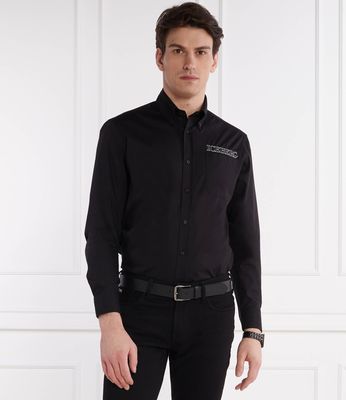 Koszula męska z klasycznym kołnierzykiem casual Iceberg ze sklepu: Gomez Fashion Store w kategorii: Koszule męskie - zdjęcie 874714-BD9-10338_II242M000035900