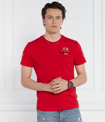 La Martina - T-shirt męski ze sklepu: Gomez Fashion Store w kategorii: T-shirty męskie - zdjęcie 874714-BD9-10338_LR242M000031608
