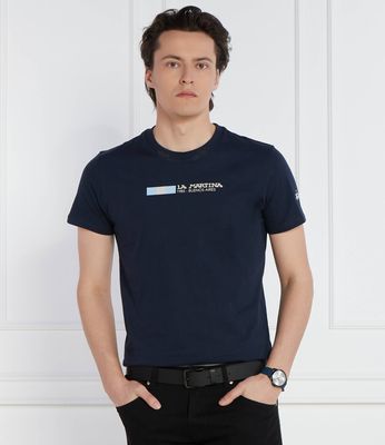 T-shirt męski wiosenny młodzieżowy La Martina ze sklepu: Gomez Fashion Store w kategorii: T-shirty męskie - zdjęcie 874714-BD9-10338_LR242M000033717