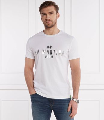 T-shirt męski na wiosnę La Martina ze sklepu: Gomez Fashion Store w kategorii: T-shirty męskie - zdjęcie 874714-BD9-10338_LR242M000034001
