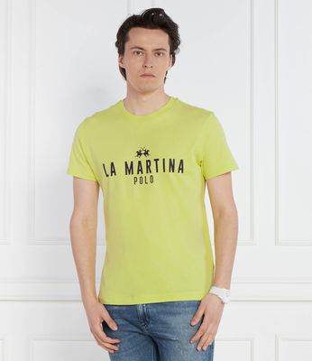 T-shirt męski w stylu młodzieżowym na wiosnę La Martina ze sklepu: Gomez Fashion Store w kategorii: T-shirty męskie - zdjęcie 874714-BD9-10338_LR242M000034117
