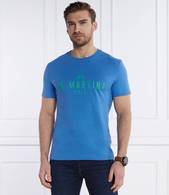 T-shirt męski młodzieżowy wiosenny La Martina ze sklepu: Gomez Fashion Store w kategorii: T-shirty męskie - zdjęcie 874714-BD9-10338_LR242M000034053