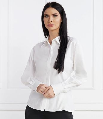 Koszula damska elegancka wiosenna Karl Lagerfeld ze sklepu: Gomez Fashion Store w kategorii: Koszule damskie - zdjęcie 874714-BD9-10338_KL241W000062100