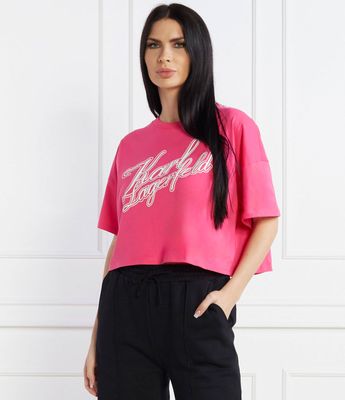 Bluzka damska w stylu młodzieżowym Karl Lagerfeld ze sklepu: Gomez Fashion Store w kategorii: Bluzki damskie - zdjęcie 874714-BD9-10338_KL241W000064C05