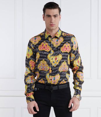 Koszula męska z klasycznym kołnierzykiem Versace Jeans Couture ze sklepu: Gomez Fashion Store w kategorii: Koszule męskie - zdjęcie 874714-BD9-10338_VR242M000076A06