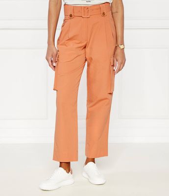 Spodnie damskie wiosenne retro Twinset ze sklepu: Gomez Fashion Store w kategorii: Spodnie damskie - zdjęcie 874714-BD9-10338_TS242W000004824