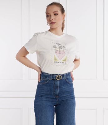 Bluzka damska w stylu młodzieżowym Twinset ze sklepu: Gomez Fashion Store w kategorii: Bluzki damskie - zdjęcie 874714-BD9-10338_TS242W000017811