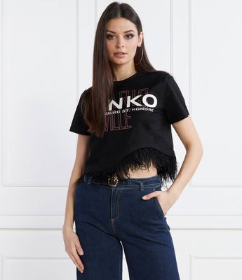 Pinko - Bluzka damska na wiosnę ze sklepu: Gomez Fashion Store w kategorii: Bluzki damskie - zdjęcie 874714-BD9-10338_PI241W000175099