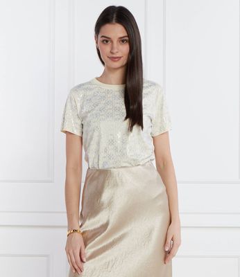 Bluzka damska casual Pinko ze sklepu: Gomez Fashion Store w kategorii: Bluzki damskie - zdjęcie 874714-BD9-10338_PI241W000179706