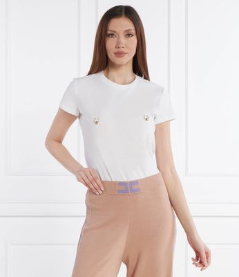 Bluzka damska na wiosnę casualowa Elisabetta Franchi ze sklepu: Gomez Fashion Store w kategorii: Bluzki damskie - zdjęcie 874714-BD9-10338_EF241W000085271