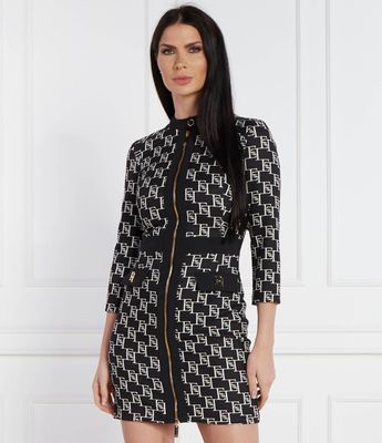 Sukienka dopasowana Elisabetta Franchi ze sklepu: Gomez Fashion Store w kategorii: Sukienki - zdjęcie 874714-BD9-10338_EF241W000136585