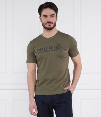 T-shirt męski wiosenny Aeronautica Militare ze sklepu: Gomez Fashion Store w kategorii: T-shirty męskie - zdjęcie 874714-BD9-10338_AM242M000028150