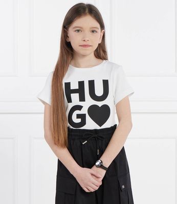 Bluzka dziewczęca na lato HUGO KIDS ze sklepu: Gomez Fashion Store w kategorii: Bluzki dziewczęce