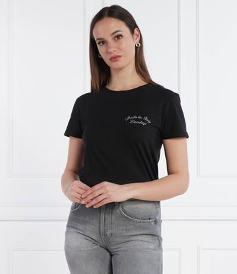 Bluzka damska w stylu młodzieżowym casual DONDUP - made in Italy ze sklepu: Gomez Fashion Store w kategorii: Bluzki damskie - zdjęcie 874714-BD9-10338_DN242W000029999