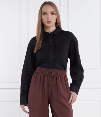 Koszula damska jesienna Samsøe Samsøe ze sklepu: Gomez Fashion Store w kategorii: Koszule damskie - zdjęcie 874714-BD9-10338_SS242W000023001