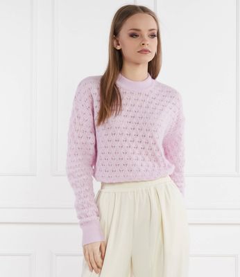 Sweter damski casual Samsøe Samsøe ze sklepu: Gomez Fashion Store w kategorii: Swetry damskie - zdjęcie 874714-BD9-10338_SS242W000033054