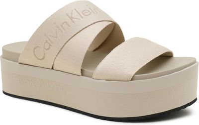 Klapki damskie na lato Calvin Klein Jeans ze sklepu: Gomez Fashion Store w kategorii: Klapki damskie - zdjęcie 874714-BD9-10338_CJ242W000017B93
