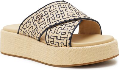 Klapki damskie na lato Tommy Hilfiger ze sklepu: Gomez Fashion Store w kategorii: Klapki damskie - zdjęcie 874714-BD9-10338_TH242W000156D10